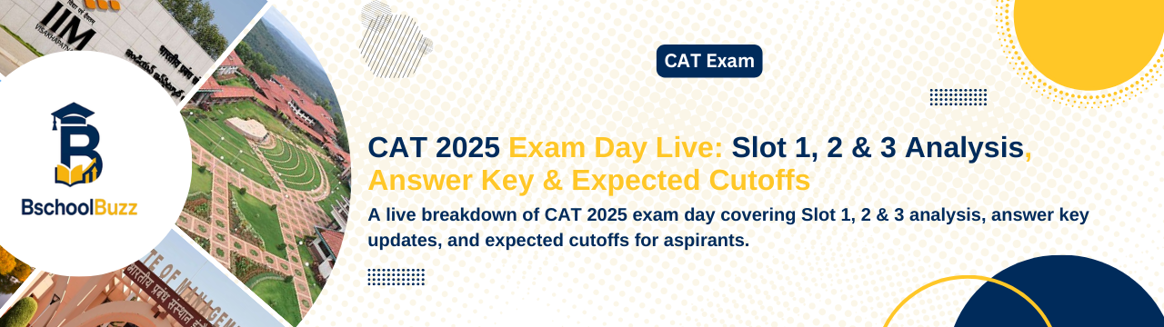 CAT 2025 Exam Day Live: Slot 1, 2 & 3 Analysis, Answer Key & Expected Cutoffs