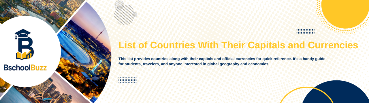 List of countries with their capitals and currencies
