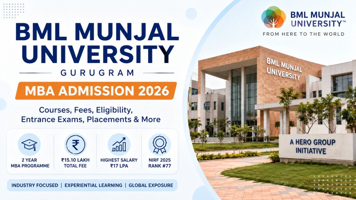 BML Munjal University: Admission 2026, Courses, Fees, Placement, Ranking
