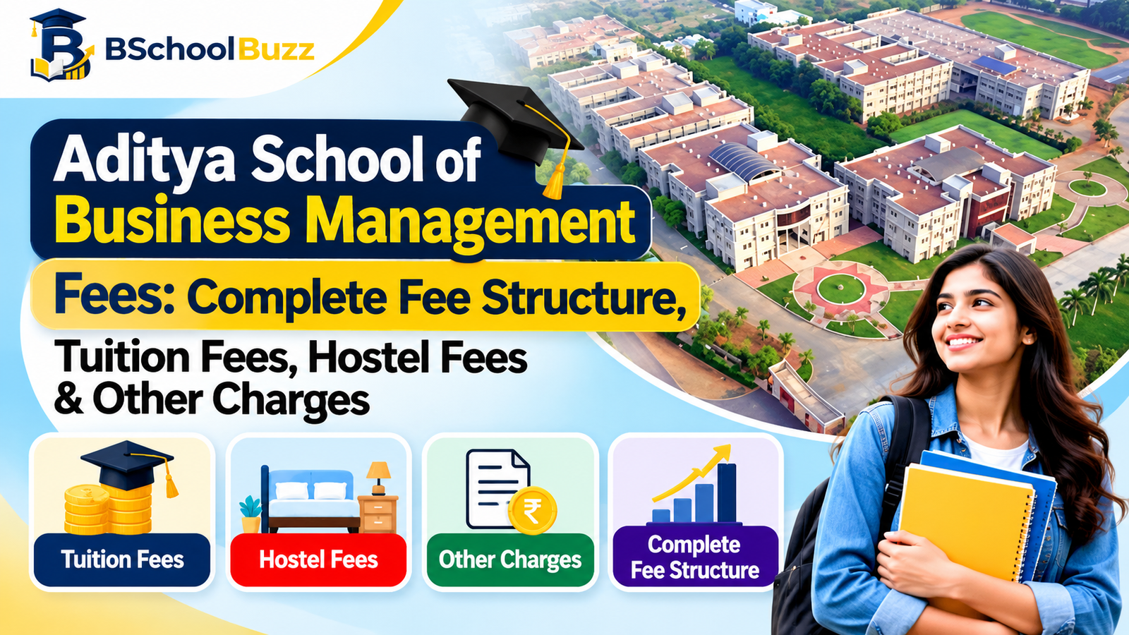 Aditya School of Business Management Fees: Complete Fee Structure, Tuition Fees, Hostel Fees & Other Charges